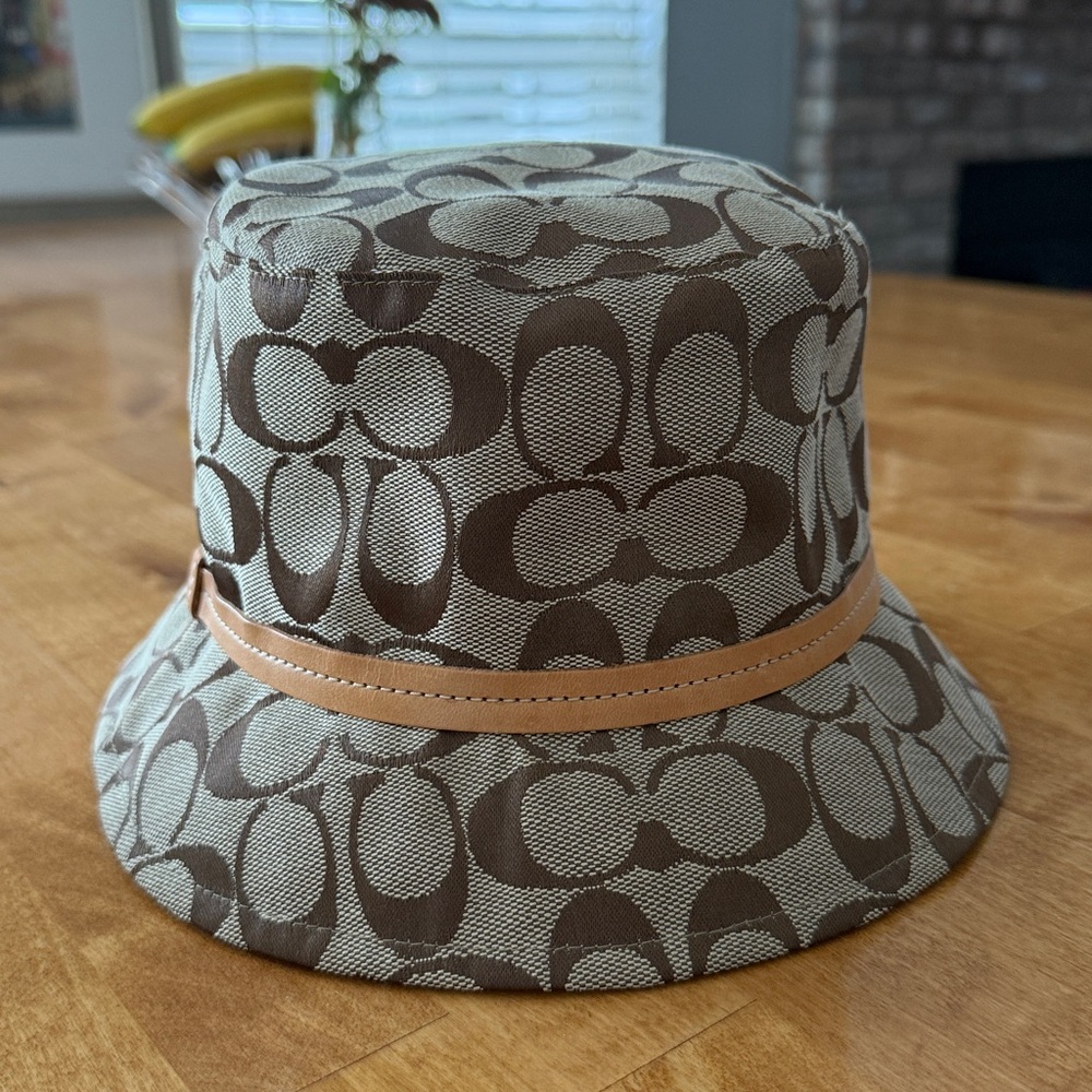 Iconic 2003 Coach Orange Leatherware bucket Hat